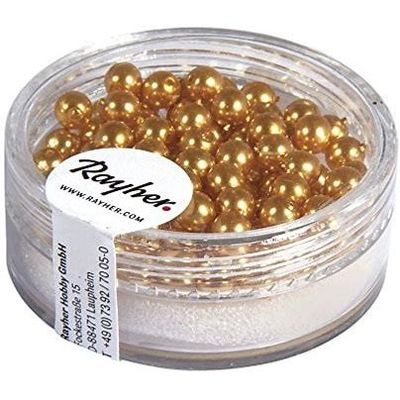 Glaspärlor med vaxyta 4 mm solgula