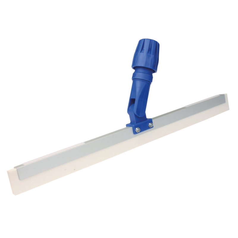 Teleskopskaft 100-180cm blå/aluminium med golvskrapa
