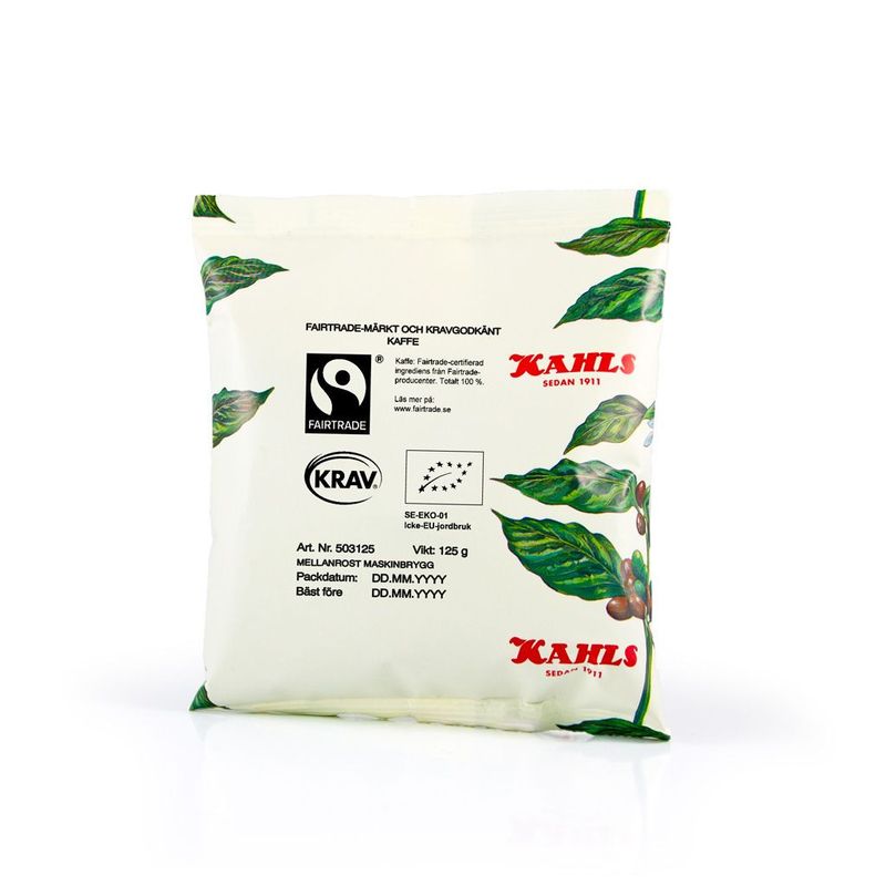 Fairtrade & KRAV Mellanrost Maskinbrygg 1 hel kartong 6x1000g
