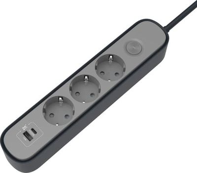 Grenuttag med strömbrytare och USB