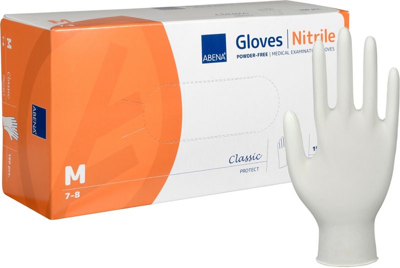 Handske Nitril vit M 150st