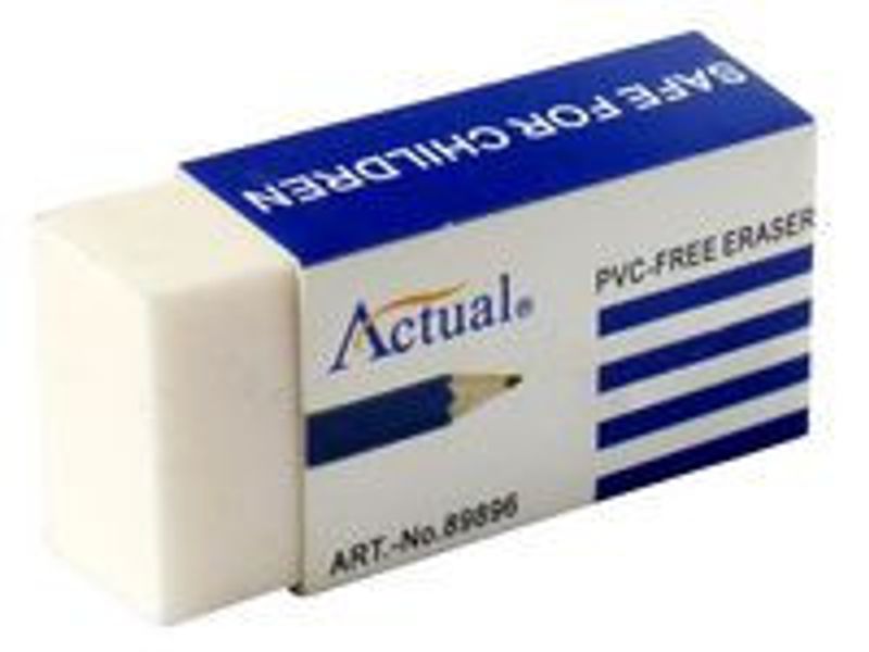 Radergummi ACTUAL 42x11x19mm vit