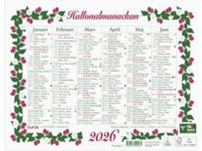 Väggkalender Lilla Hallonalmanackan 2026