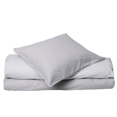 Runmarö Grå-Vit ECO Påslakan Dubbeltäcke 230x220