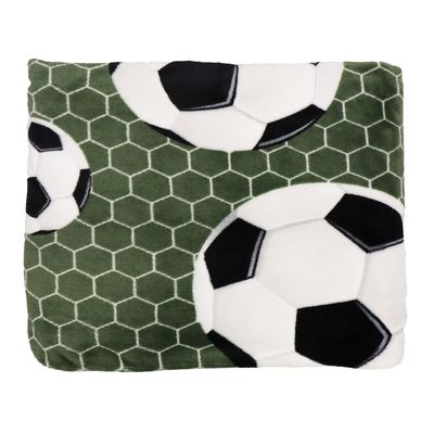 Fotboll Grön Pläd 130x150