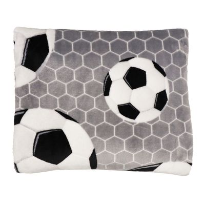 Fotboll Grå Pläd 130x150