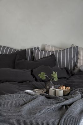 Luna mörkgrå Påslakan Enkeltäcke 150x210