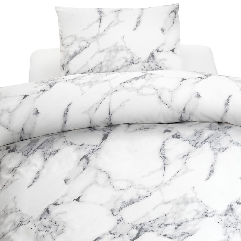 Vackert marmor påslakanset i 100% bomull med måtten 220x210 cm