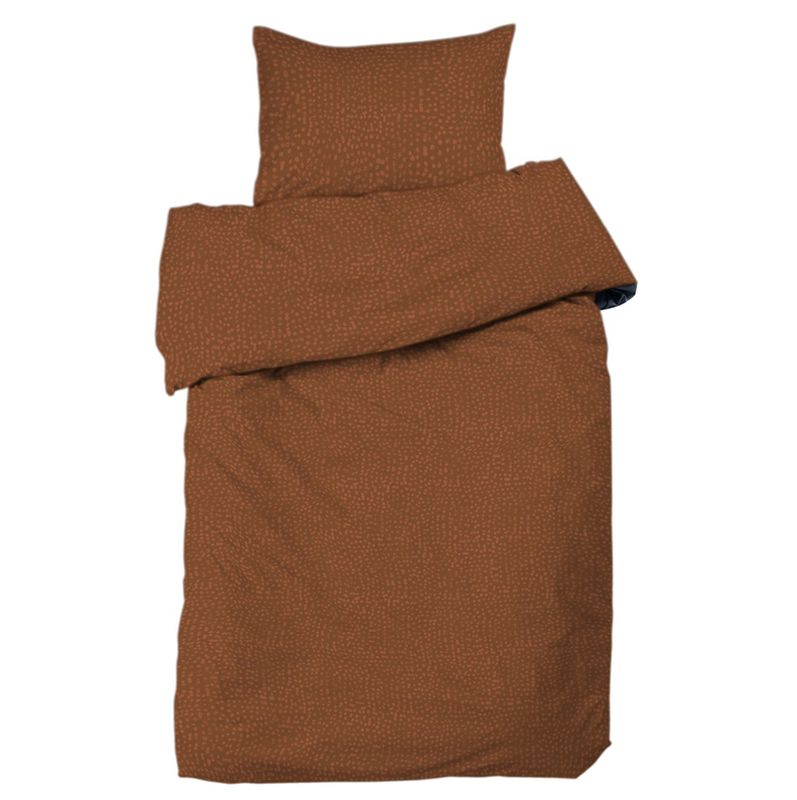 Dot Cognac Påslakan Enkeltäcke 150x210