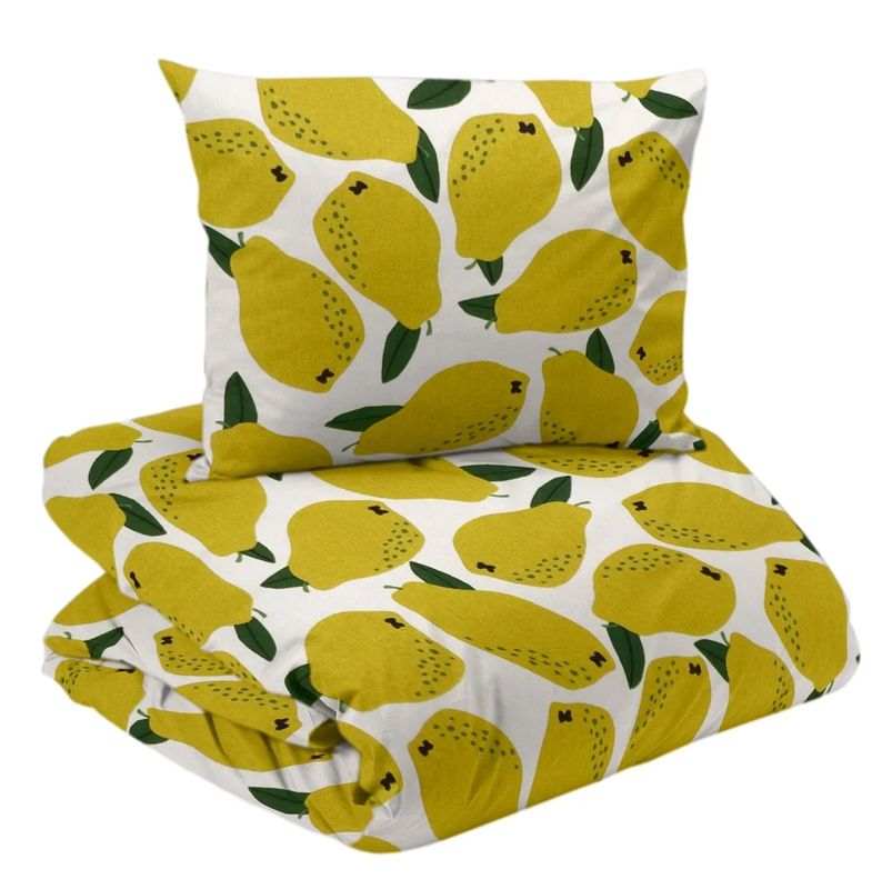 Citron Gul Påslakan Enkeltäcke 150x210