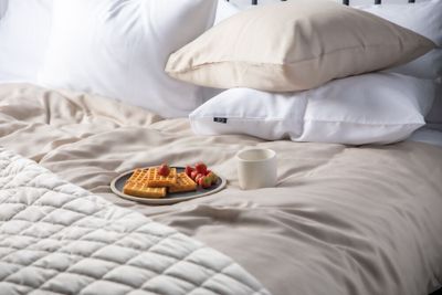 Nottingham Percale Lyocell Sand Bäddset Enkeltäcke 150x210 Kosta Linnewäfveri