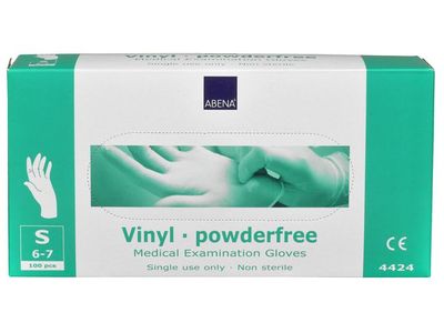 Vinylhandske Abena Classic Puderfri Transparent S, 100st