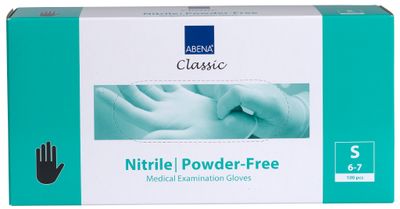 Nitrilhandske Svart Puderfri S, 100-pack