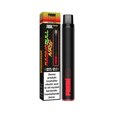 Engångsvape Frunk Bar Raging Bull NRG bredvid originalförpackning