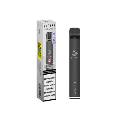 Elfa Mesh Pod Kit Black Blue Razz Lemonade med batteri och förpackning