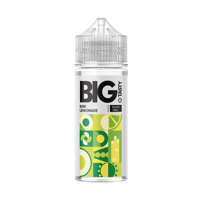 big tasty Kiwi Lemonade originalflaska mot vit bakgrund