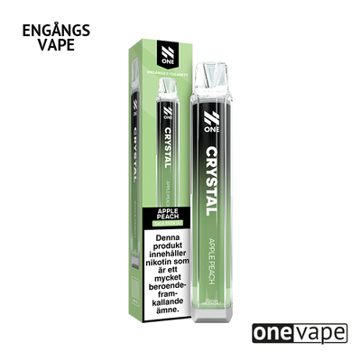 N One Crystal Mesh Engångs Vape - Apple Peach