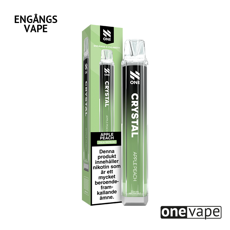 N One Crystal Mesh Engångs Vape - Apple Peach