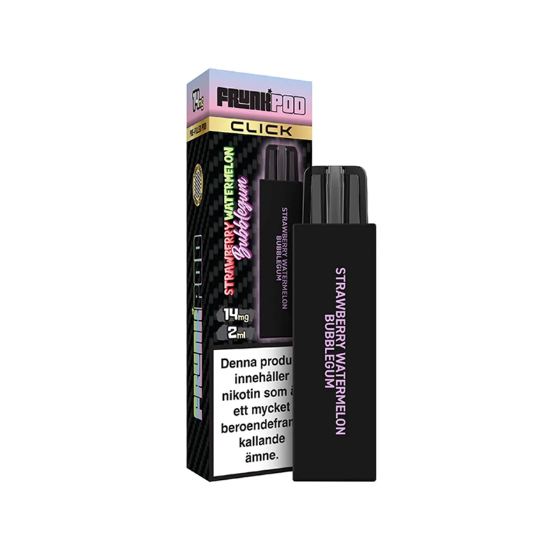 Frunk Pod Click Mesh Strawberry Watermelon Bubblegum bredvid originalförpackning