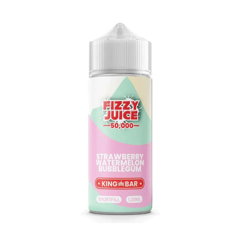 fizzy king bar Strawberry Watermelon Bubblegum originalflaska mot vit bakgrund