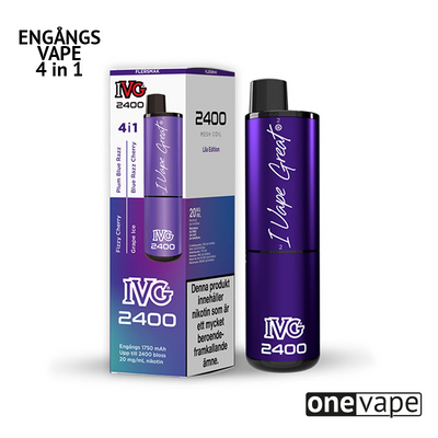 IVG 2400 4in1 Mesh Engångs Vape - Purple Edition