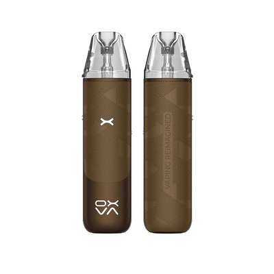 OXVA NeXLIM GO i färgen Silky Coffee – e-cigarett med transparent pod, toppfyllning och stilren brun design
