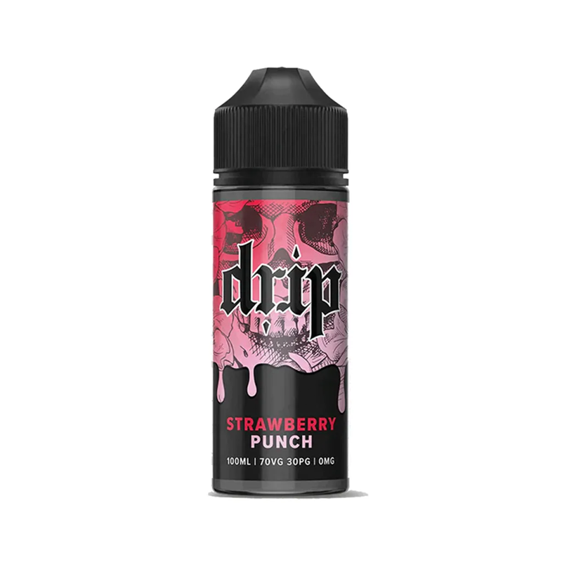 Drip Strawberry Punch orginalflaska mot vit bakgrund