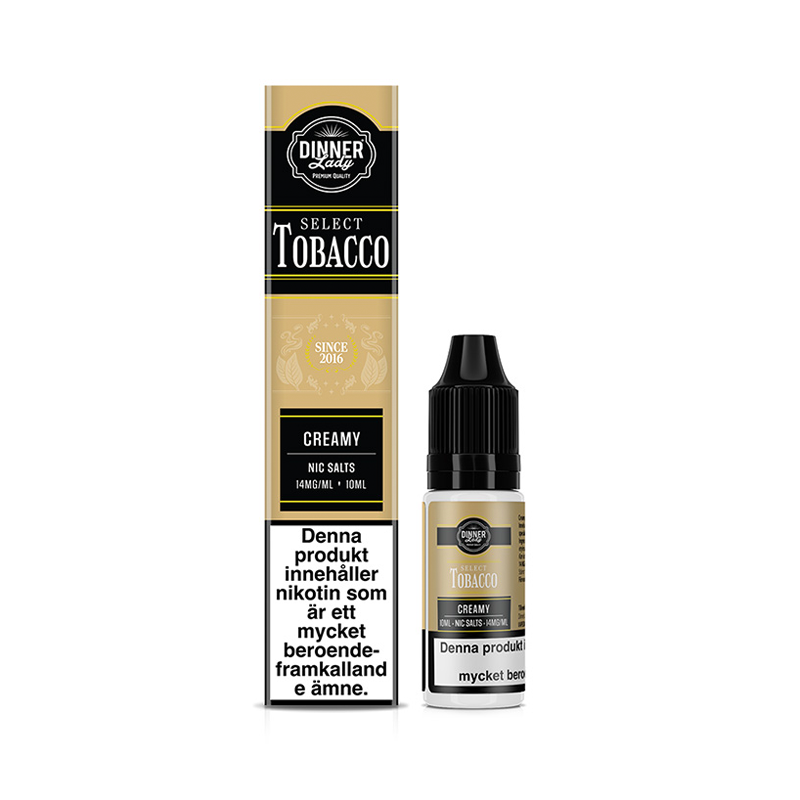 Dinner Lady Bar Salts - Creamy Tobacco (10ml, Nic Salt)