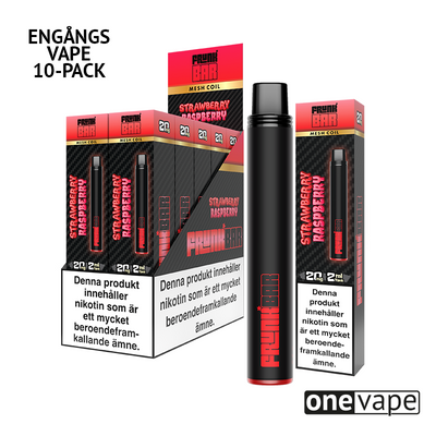 Frunk Bar Mesh Engångs Vape - Strawberry Raspberry (10-Pack)