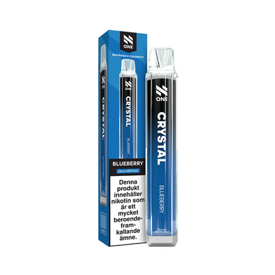 Engångsvape N One Crystal blueberry bredvid originalförpackning