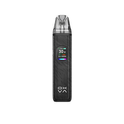 OXVA Xlim PRO 2 i färgen Platinum Black – e-cigarett med display, transparent pod och stilren svart design.