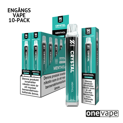 N One Crystal Mesh Engångs Vape - Menthol (10-Pack)