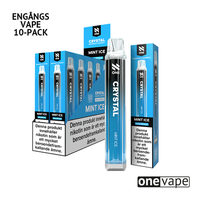 N One Crystal Mesh Engångs Vape - Mint Ice (10-Pack)