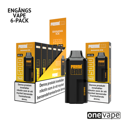 Frunk 5000 Engångs Vape - Banana Ice (6-Pack)