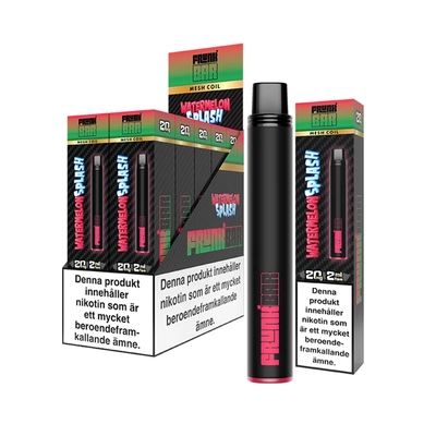 Frunk Bar Mesh Watermelon Splash engångsvape 10-pack, förfyllda vapes med nikotin och 2 ml e-vätska.