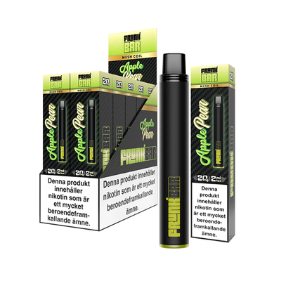 Frunk Bar Mesh Apple Pear engångsvape 10-pack, förfyllda vapes med nikotin och 2 ml e-vätska.