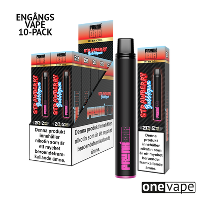 Frunk Bar Mesh Engångs Vape - Strawberry Bubblegum (10-Pack)