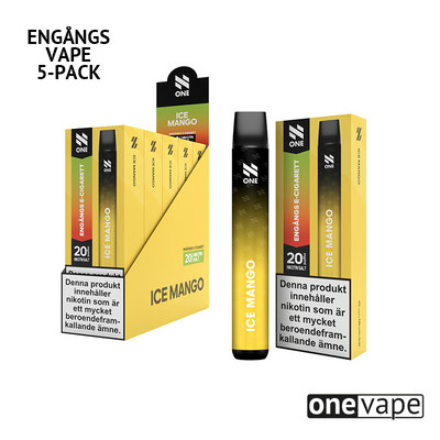 N One Engångs Vape - Ice Mango (5-Pack)