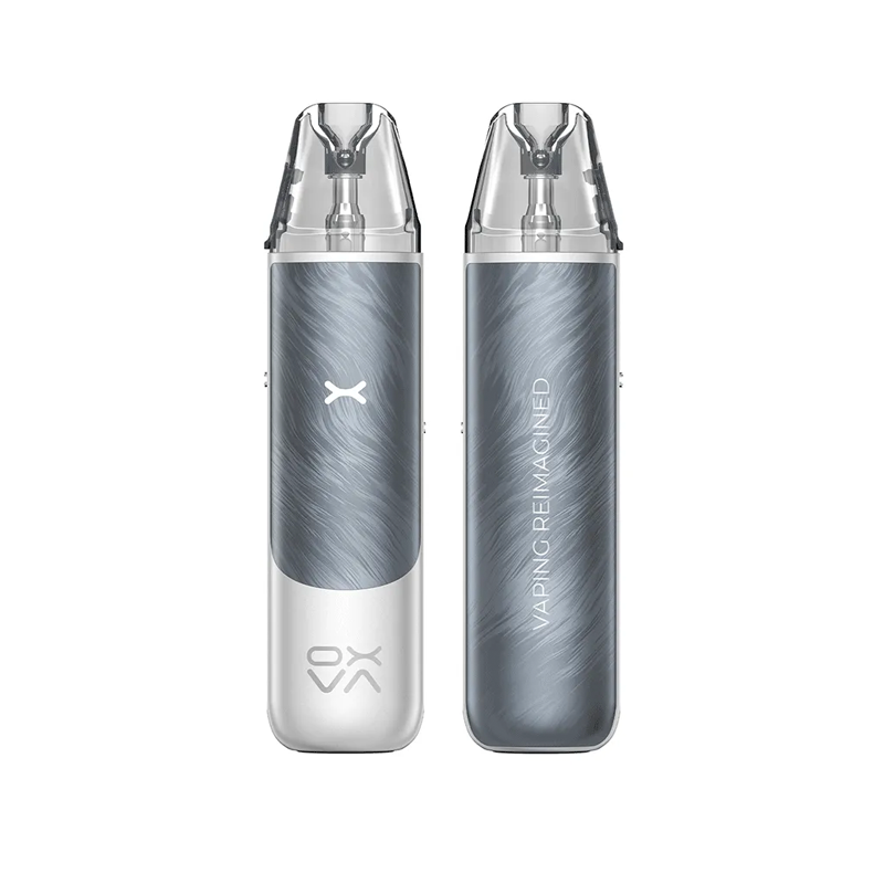 OXVA NeXLIM GO i färgen Space Grey – e-cigarett med transparent pod, toppfyllning och stilren ljusgrå design