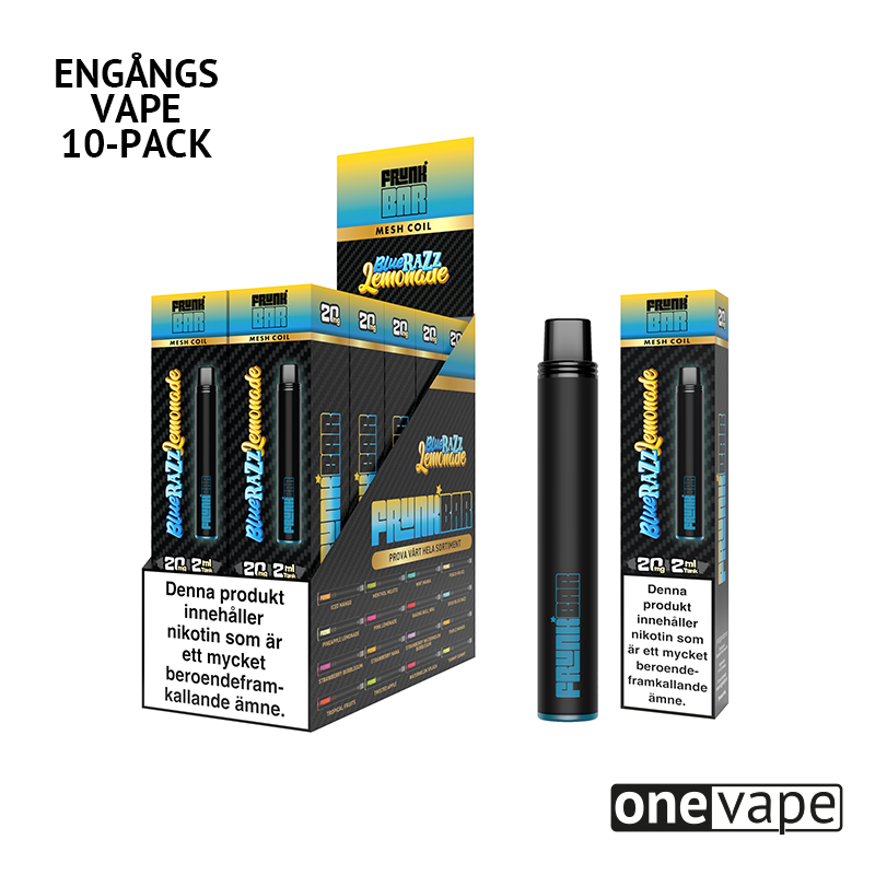 Frunk Bar Mesh Engångs Vape - Blue Razz Lemonade (10-Pack)