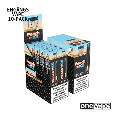 Frunk Bar Mesh Engångs Vape - Peach on Ice (10-Pack)