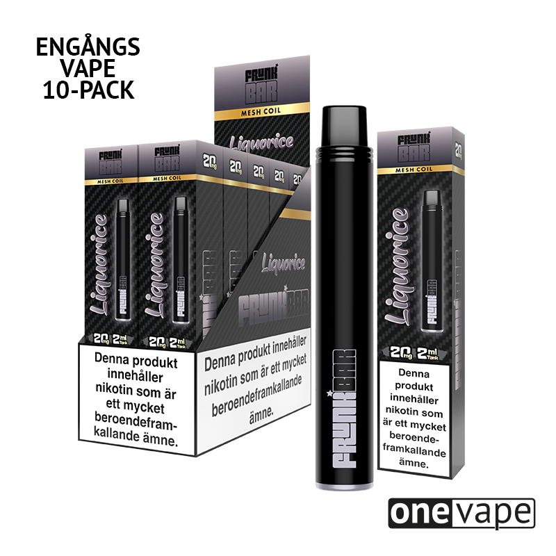 Frunk Bar Mesh Engångs Vape - Liquorice (10-Pack)