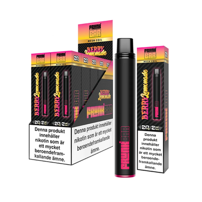 Frunk Bar Mesh Berry Lemonade engångsvape 10-pack, förfyllda vapes med nikotin och 2 ml e-vätska.