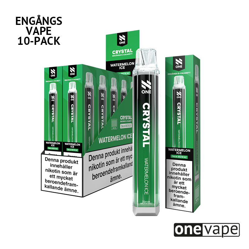 N One Crystal Mesh Engångs Vape - Watermelon Ice (10-Pack)