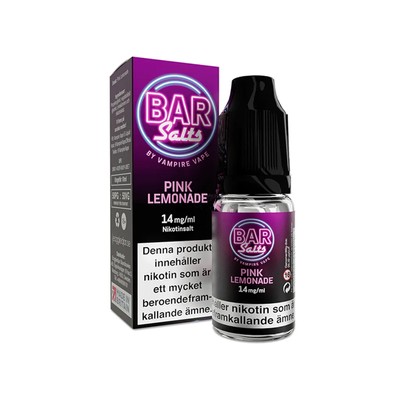 Bar Salts Pink Lemonade Flaska bredvid originalförpackning