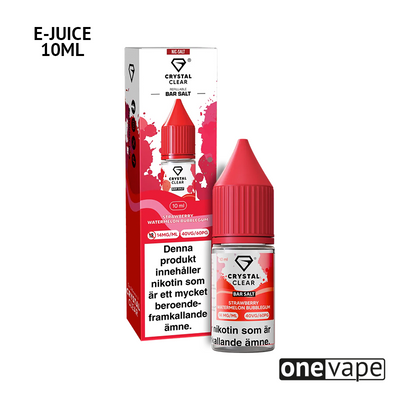 Crystal Clear - Strawberry Watermelon Bubblegum (10ml, Nic Salt)