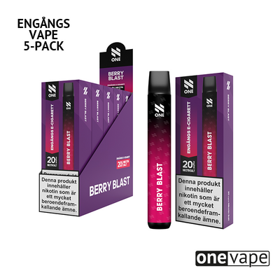 N One Engångs Vape - Berry Blast (5-Pack)