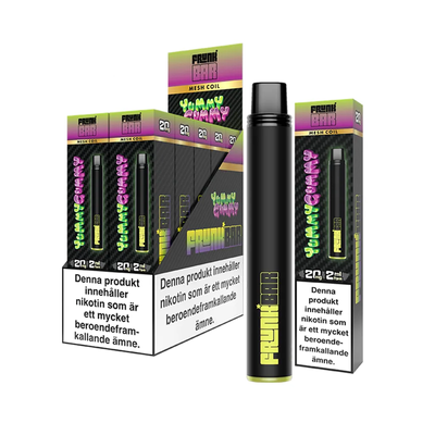 Frunk Bar Mesh Yummy Gummy engångsvape 10-pack, förfyllda vapes med nikotin och 2 ml e-vätska.