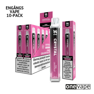 N One Crystal Mesh Engångs Vape - Pink Grapefruit (10-Pack)