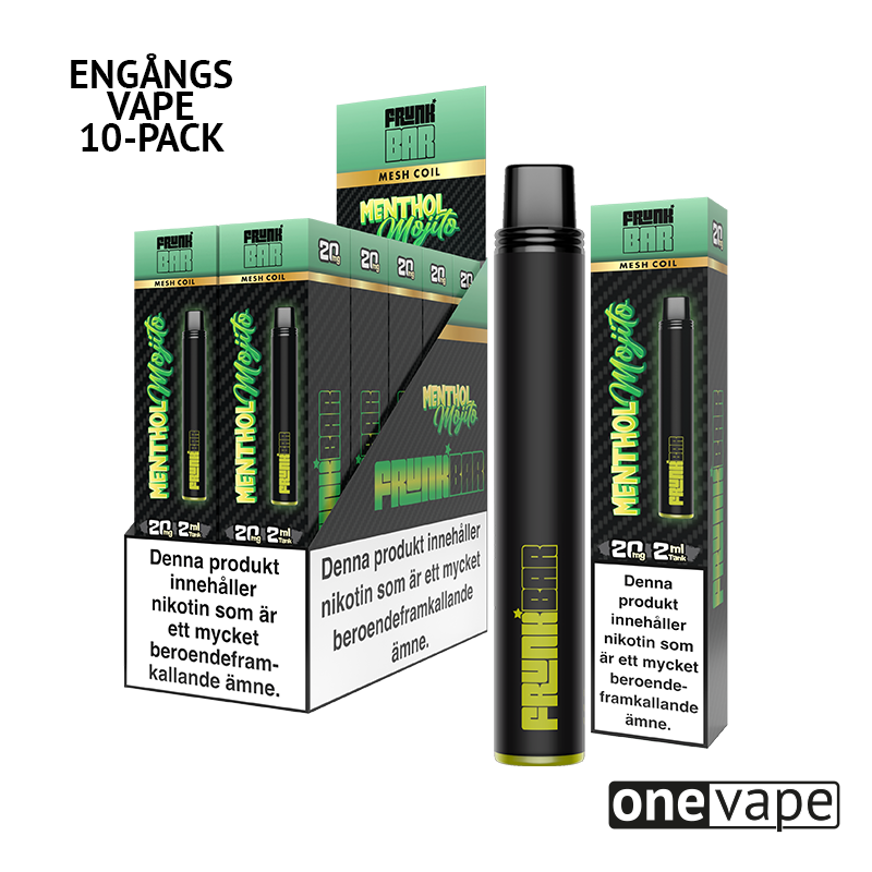 Frunk Bar Mesh Engångs Vape - Menthol Mojito (10-Pack)